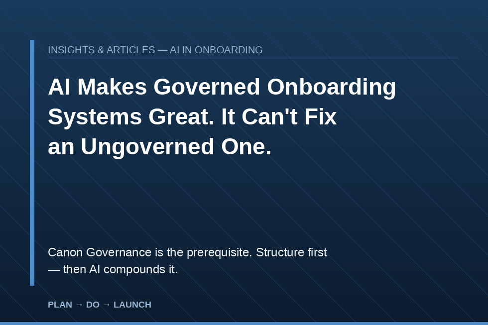 Illustration for AI and governed SaaS onboarding systems